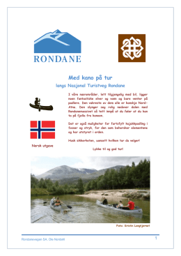 Med kano på tur.pdf - Nasjonal turistveg Rondane