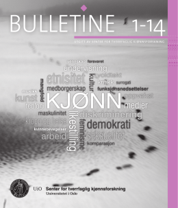 lese i fullformat (pdf) - Senter for tverrfaglig kj&oslash;nnsforskning