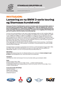 Lansering av ny bmW 3-serie touring og Stamsaas kundekveld