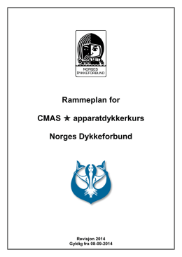 Rammeplan for CMAS* apparatdykkerkurs