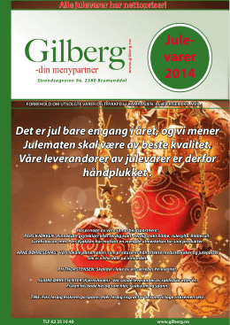 2014 Julevarer.pdf - Gilberg Engros Menypartner AS