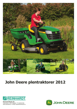 John Deere plentraktorer 2012