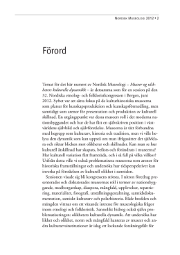 F&ouml;rord - Nordisk Museologi