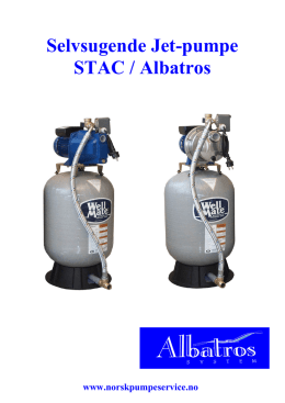 Selvsugende Jet-pumpe STAC / Albatros