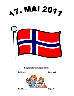 Program for arrangementene Ballangen Bøstrand Kjeldebotn Efjord