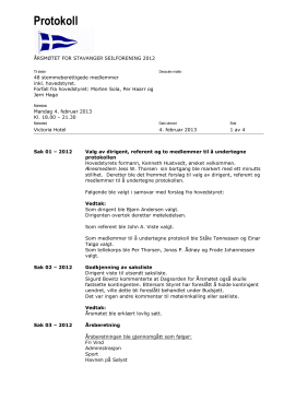 Protokoll-Årsmotet 2012 - Stavanger Seilforening