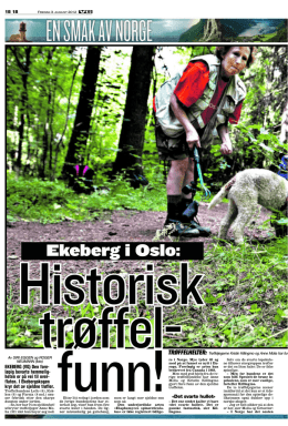 Les artikkelen i VG 3. august 2012: «Historisk trøffelfunn!» (PDF)