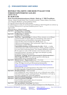 Referat fra møte i BU 14.05.2013 - Sykehusapotekene i Midt