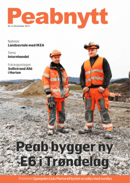 Peab bygger ny E6 i Trøndelag