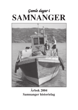 Årbok 2004 - Samnanger historielag