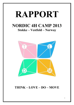 rapport nordic 4h camp 2013