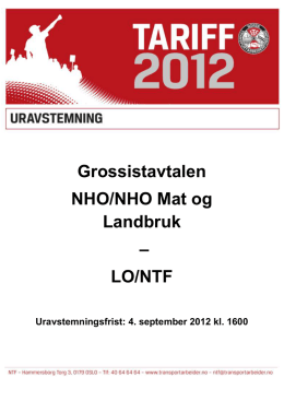 Uravstemingsmateriale NHO Mat og Bio 2012