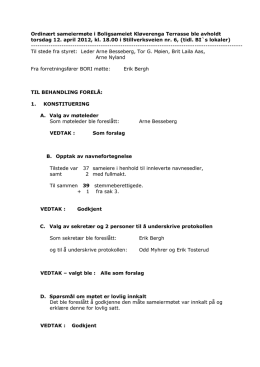 Protokoll fra sameiermøtet 12.04.2012