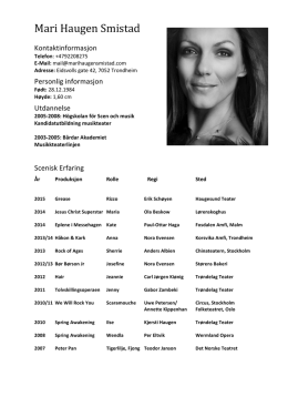 cvmari - Mari Haugen Smistad