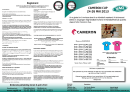 CAMERON CUP 24-26 MAI 2013