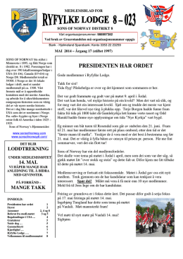 Medlemsblad Mai 2014 (pdf)