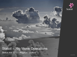 Statoil – Rig Move Operations