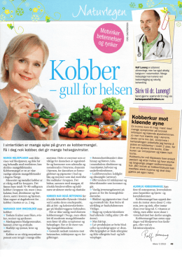 Kobber-gull for helsen