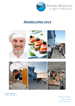 Årsmelding 2014 - Vesterålen Matfestival