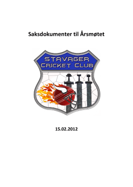 Last ned - Stavanger Cricket Club