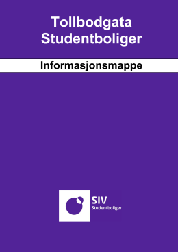 Tollbodgata Studentboliger - Studentsamskipnaden i Vestfold