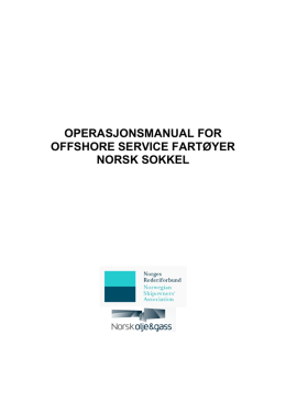 operasjonsmanual for offshore service fartøyer norsk sokkel