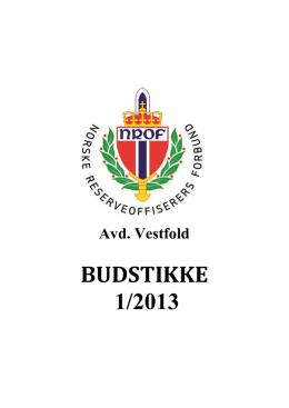 BUDSTIKKE 1/2013
