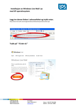Oppsett av Powermail i Windows Live Mail