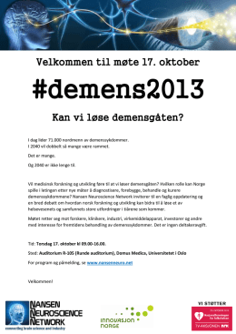 #demens2013 - Nansenneuro.net