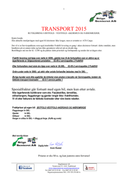 TRANSPORT 2015 - Stigesenteret