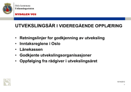Regler for utveksling - Nydalen videregående skole
