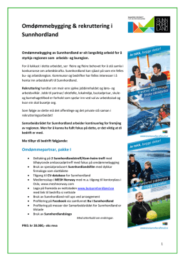 Omdømmebygging & rekruttering i Sunnhordland