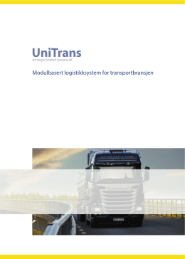 UniTrans - Hogia Unitech Systems AS