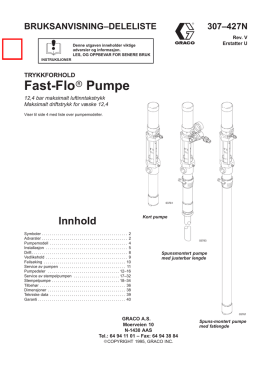307427v , Fast-Flo Pumpe