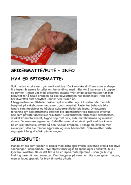 spikermatte/pute – info hva er spikermatte - LOTUS SPA