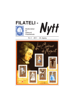 Filateli-Nytt nr 2 - 2011 - Aalesund Filatelistklubb