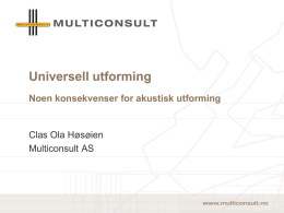 Universell utforming - Norsk Akustisk Selskap