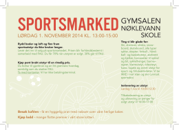 Sportsmarkedet høsten 2014