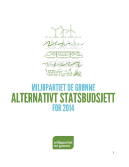 MDGs alternative statsbudsjett