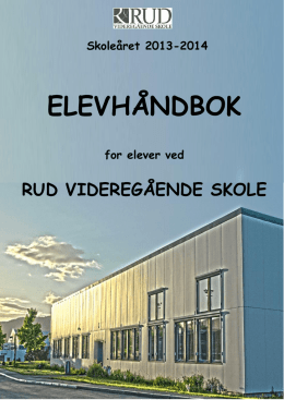 ELEVHÅNDBOK - Rud videregående skole