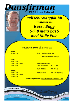 M&aring;lselv Swingklubb Kurs i Bugg 6-7