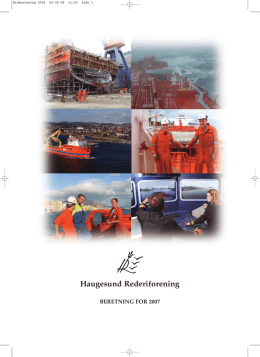 Årsberetning 2007 - Haugesund Rederiforening
