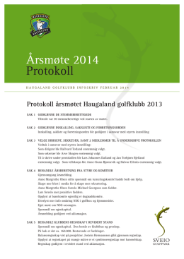 Årsmøte referat 2014 - Haugaland Golfklubb