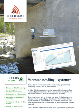 Vannstandsmåling - systemer