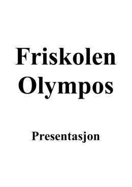 Informasjonsfolder om Olympos