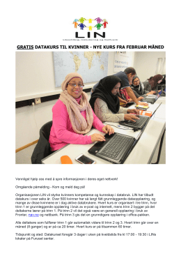 gratis datakurs til kvinner - nye kurs fra februar måned