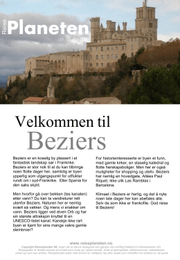 Reiseplanetens guide til Beziers