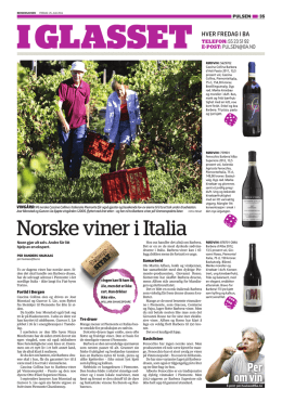 Norske viner i Italia
