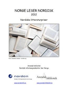 2012: Nordiske litteraturpriser