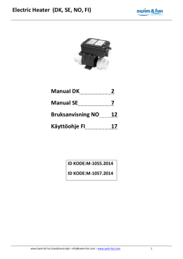 Electric Heater (DK, SE, NO, FI) ManuaI DK 2 Manual